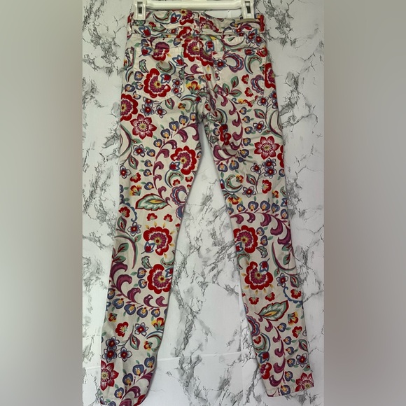 Anthropologie Pilcro & Letterpress Floral Skinny Jeans size 25 Paisley Boho - Picture 5 of 12